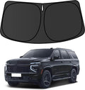 Tahoe Windshield Sun Shade for Tahoe 2021-2024 2025 Blocks UV Rays Accessories,1:1 Custom Foldable Thickened Wear-Resistant Front Window Sunshade Visor,Keeps Your Car Cooler by Achaltiza