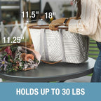 CleverMade Collapsible Tote LUXE, 30L Structured Tote Bag with Handles | Pack It All Without the Floppy-Bag Fight | Steel Rim Stays Open, Soft Grips Carry 30 lb, and Tote Folds to 1.5 Inches - Image 5