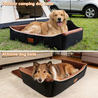 Large Dog Car Seat & Travel Bed-2-in-1 Dog Car Bed for Back Seat,Ultra-Soft Velvet Memory Foam,Snap Hook Seatbelt Loops,Non-Slip Bottom for Pets up to 50 lbs. - Image 5