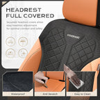 Coverado Car Seat Covers Front Seats, BrownSeat Covers 2-Pack, Breathable Automotive Seat Protectors, Driver Seat Covers Universal Fit for SUV, Truck, Vans, Sedan - Image 7