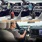 Phone Holders for Your Car, 2 in 1 Universal Stable Cup Car Phone Holder | Adjustable Base with Phone Mount, Hand Free, Long Arm, Non-Slip, 360°Rotation Cup Holder Phone Mount for All Smartphones - Image 7