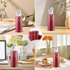 SINGARO Car Tissue Holder, 4 Pack Car Cup Holder Facial Tissues with Travel Tissue Bag, Quick and Convenient Flower Combination Car Tissue Box(4 Canisters/200 Tissues) Red - Image 6