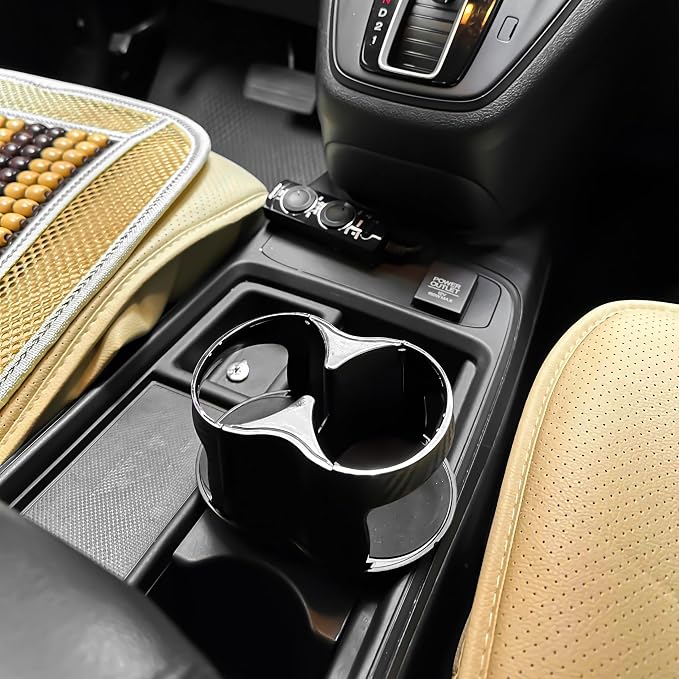 Double Cup Holder for Car, 2 in 1 Extra Cup Insert with Expandable Base, Multifunctional Extender Expander Adapter with Elastic Open-Close Cup Mouth, Adjustable Bracket FOR 2.1''-2.9'' BOTTLE DIAMETER - Image 6