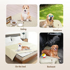 gogobunny 100% Double-Sided Waterproof Dog Bed Cover Pet Blanket Sofa Couch Furniture Protector for Puppy Large Dog Cat, Reversible (30x30 Inch (Pack of 1), Dark Cream/Light Cream) - Image 6