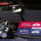 Autoamerics Truck Windshield Sun Shade with Storage Pouch & Anti-Slip Dashboard Pad - Foldable B&W American Flag Design Sunshade - Blocks Max UV Rays, Keeps Vehicle Cool | X-Large (66 x 36 inches) - Image 6