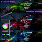Dreamcolor Acrylic Interior Car LED Strip Light, RGB 22 in 1 Fiber Optic Ambient Lighting Kits, 16 Million Colors Sound Active Function Car Neon Lights with Wireless APP - Image 3