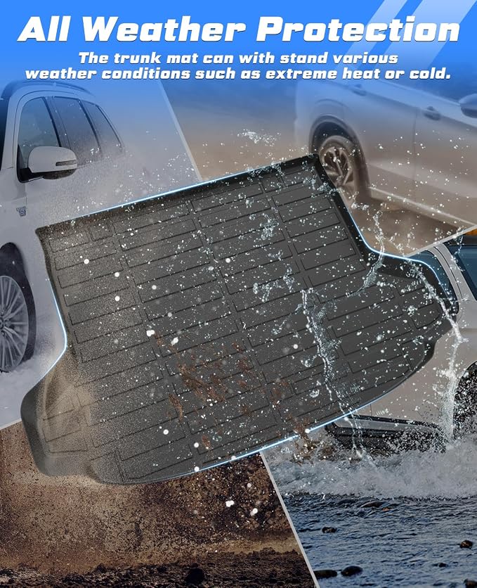 Sunsdrew Trunk Cargo Liner for Honda HR-V 2023-2026 (Included Hybrid), Rear Cargo Mat Trunk Mat for HRV Accessories All Weather Protection TPE Rubber Raised Edge - Image 2