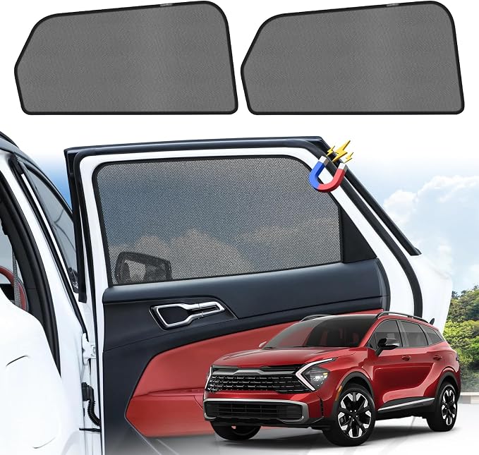 KUST Car Window Shades for 2023-2025 2026 Kia Sportage Accessories, Breathable Mesh Magnetic Window Covers, Rear Back Side Window Sun Shades UV Block Privacy Protection for Baby Camping Napping 2PCS - Image 3