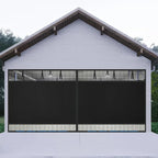 Privacy Garage Door Screen Blackout for 1 Car Garage-10x7FT Heavy Duty Magnetic Garage Screen,Thicker 265g/㎡ Mesh, Hands Free, Magnetic Privacy Garage Screen Door (Black, 10 * 7FT) by LIAMST