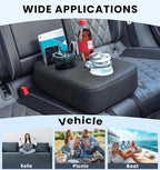 Upgraded Car Cup Holder with Dual Secure Strap Back Seat Cup Holder for Car | PU Leather Truck Cup Holder, Boat Tray Organizer for Trucks, Minivans, SUVs, RVs, Holds Coffee, Snacks, Cell Phone - Image 7