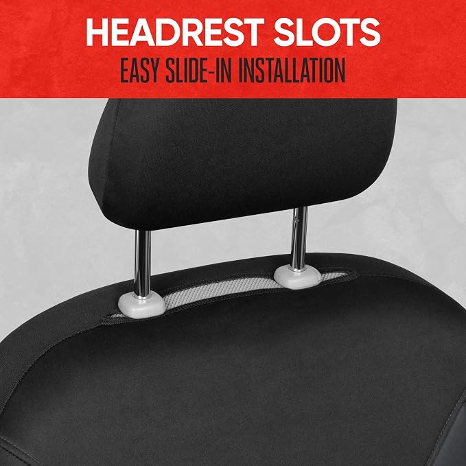 Motor Trend SpillGuard 2 Charcoal Gray Seat Covers for Cars & Seat Covers for Trucks - Neoprene Waterproof Car Seat Covers Front Seats Only - SUV Seat Covers Protector - Forros para Asientos de Carro - Image 4