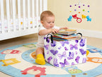 Rectangular Purple butterfly basket,Girls Storage Bin Organizer,Baby Storage Basket,Kids Storage Baskets for kids Bedroom,Gift bin,Butterflies house Decor,Gift baskets(Purple butterfly) - Image 2