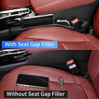 7F Car Seat Gap Filler, Organizer Between Seat and Centre Console | Universal Car Accessories Interior for Men or Women, Car Seat Gap Plug With Storage Slot, Fit SUV Truck Storage Black- 2Pack - Image 6