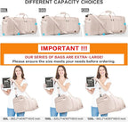 120L EXTRA LARGE Foldable Waterproof Travel Duffle Bag for Men and Women | with Shoe Compartment, Duffel for Weekender Gym Sport, Tear Resistant, Polyester - Image 3
