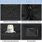 Padded Car Seat Travel Bag Compatible with Doona Car Seat Stroller | Car Seat Travel Bag with Lockable Zipper, Foldable Gate Check Bag for Airplane, Travel for Baby Essentials(Midnight Black) - Image 6
