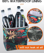 HOTOR Car Trash Can, Compact Waterproof Organizer, Leak-Proof Bin, 2-Gallon | Autumn Leaves, Multifunctional Car Accessory with Adjustable Straps & Magnetic Snaps for Interior Car Storage - Image 5