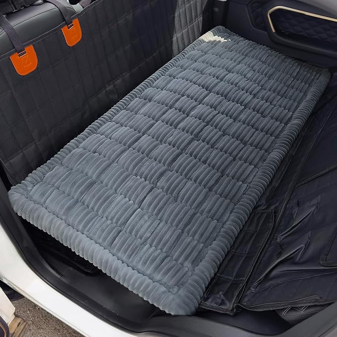 Dog Car Seat Cover for Back Seat, 54"x24.8" Non-Slip Pet Bed Mat, Washable Flannel Travel Mat for SUV & Trucks, Scratch & Spill Proof by Unknown