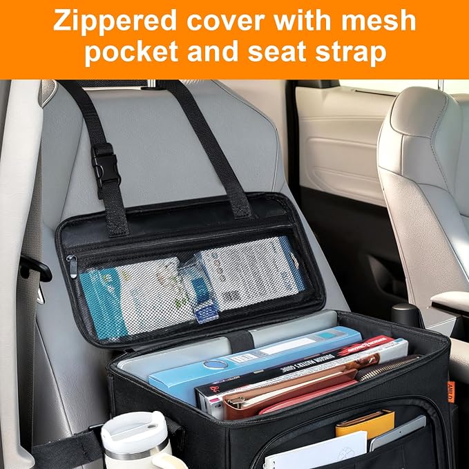 ANILD Front Car Seat Organizer, Car Office Work Truck Organizer | Office Organizer with Desk Supplies Compartment, Detachable Shoulder Strap, Compatible with Cars, Trucks and Vans - Image 5