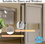 Persilux Blackout Roller Shades for Window Blinds,Cordless,Linen Fabric,Thermal Insulated Fabric UV Protection Shades for Home,Office,Bedroom,Door,Blackout-Light Brown,32" W X 72" H - Image 3