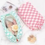 Checkered Makeup Bag for Purse, Small Cosmetic Pouch,Mix Color,6 Pack | Cute Zipper Makeup Organizer for Women, Travel Essentials, Toiletries, Makeup Brushes, Beauty Accessories&Bridesmaid Gifts - Image 6