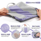 OlarHike 8 Set Compression Packing Cubes for Travel Essentials,Compressible Expandable Space Saver Bags for Organizing Clothes,Luggage Suitcase Garment Bags with Over 1000 pcs Mesh Holes(Purple Gray) - Image 7