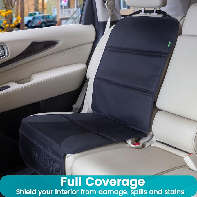 PIDO Car Seat Protector Under Baby Car Seat, Carseat Protection Pad, Black | Thick Padding, Waterproof Oxford, Non-slip Base, Prevents Seat Indentation, Protect Car Upholstery - Image 4