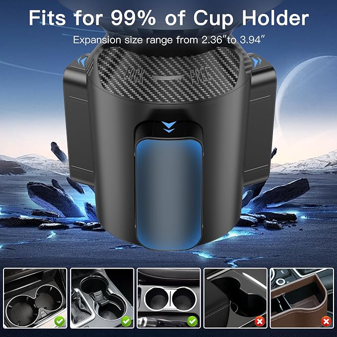 Cup Phone Mount for Car, Cup Phone Holder [2026 Upgraded] 20.5" Height Long Arm Phone Mount for Your Car/Truck/SUV Fit All 4.0-7.0in Smartphones iPhone, No Shake Design - Image 4