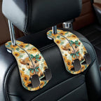 Blusabaca 2PCS Car Hooks for Purses Bags, Highland Cow Cattle Artwork Modern Seat Back Storage Headrest Holder Hanger PU Leather Double Metal Backseat Organizer, Women Car Accessories Organization by Blusabaca