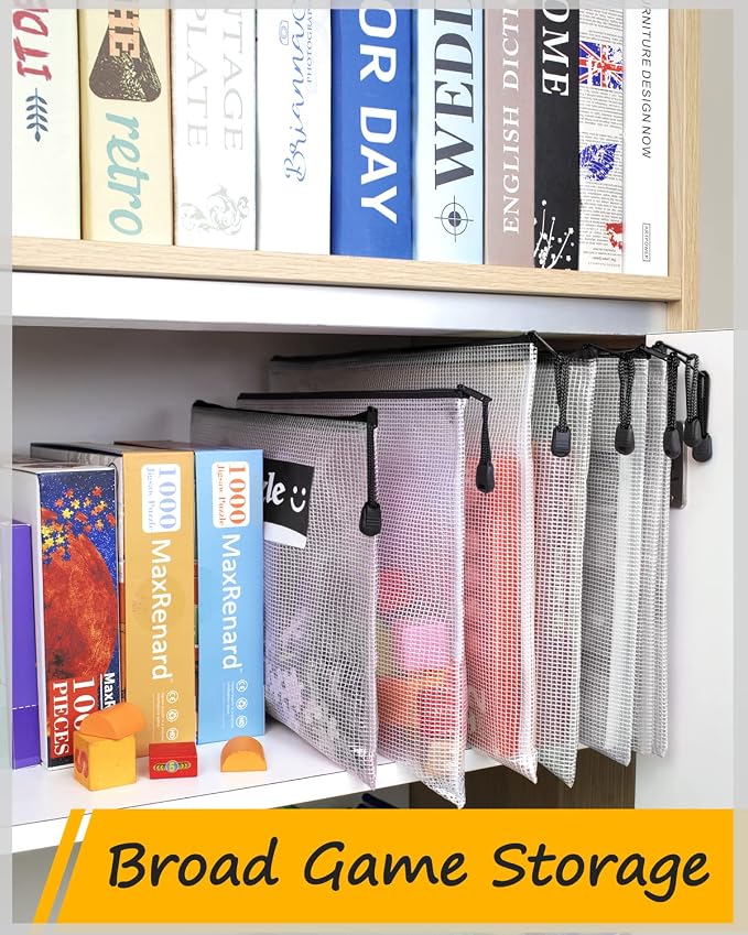 SUNEE Multisize Mesh Zipper Pouches (Black, 84 Packs), Water-Resistant Zip Bag for School Office Supplies, Puzzles & Games Organizing Storage - Image 4