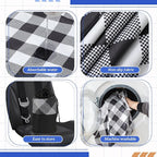 Hahafelt 2 Pack Car Seat Towel Cover with Storage Bag, Retro Plaid | 63 x 32 in Car Towel Seat Cover Non Slip Waterproof, Gym Workout Swimming Running, Machine Washable Sweat Absorbent Protector - Image 4