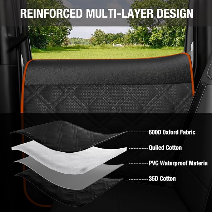 Surfcabin Car Door Protector for Dogs,Trucks & Large SUVs,20% Larger,2 Pack | Thickened Waterproof Fabric, No Tint Damage, Full Door Panel Covers, Does Not Interfere with Window Rolling & Door Opening - Image 7