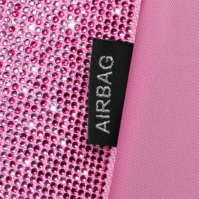 CAR PASS Bling Diamond Pink Leather Car Seat Covers Full Sets Interior Sets, Waterproof Shining Glitter Sparkly Crystal Universal Armrest Fit for Automotive Truck SUV Cute Women Girl, Pink Rhinestone - Image 7