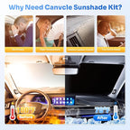 Canvcle Window Shades for 2013-2018 Toyota RAV4 Accessories Windshield Sun Shade Side Rear Window Cover Sunshade Sun Visor Shield Privacy Protection for Camping Keep Vehicle Cool Black 8PCS - Image 3