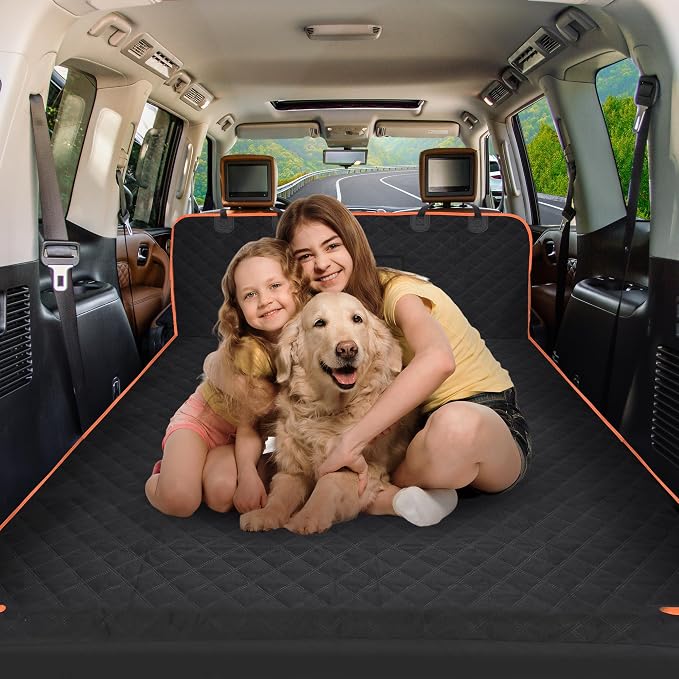 Cargo Liner for Pet, Water Proof Non Slip Durable Dog Cargo Cover Mat Universal for Cars Minivan with Bumper Flap Protector Black - Image 7
