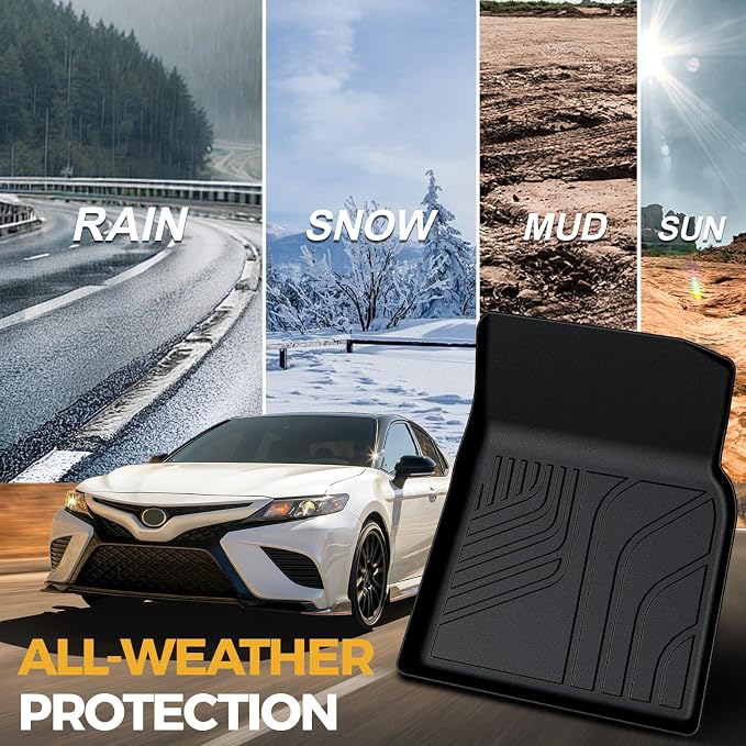Floor Mats for 2018-2024 Toyota Camry Gas FWD Accessories | Full-Coverage Set with Cargo Liner, Odorless & Durable, All-Weather Protection, 3D Laser Fit, Easy to Spray Clean - Image 8