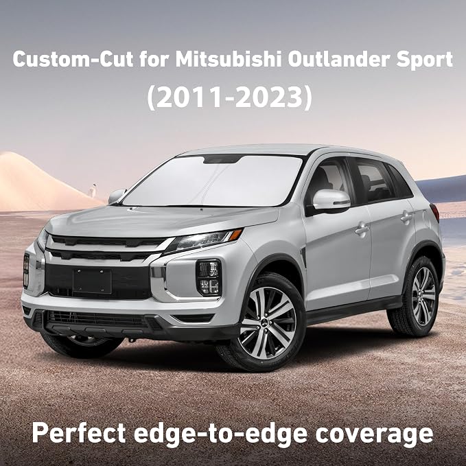 EcoNour Windshield Sunshade for Mitsubishi Outlander Sport 2011-2025 2026 | (Not Fit for Outlander) Sun Visor for Front Window Sun Shade Cover, UV Heat Protector, Car Accessories - Image 2