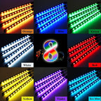 LivTee Car Led Interior Lights，4pcs 48 LED Multicolor Music Car Interior Accessories Under Dash Lighting Waterproof Kit with Sound Active Function and Wireless Remote Control, Car Charger Included - Image 4