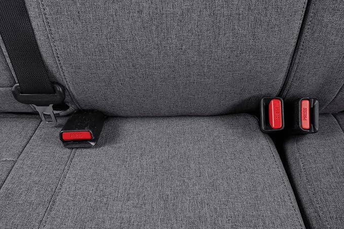 Tacoma Polyester Seat Covers Full Set for 2024-2026 Toyota Tacoma Double/Crew Cab SR,SR5,TRD Sport,TRD Off-Road,Limited Truck Seat Covers,Fully Covered Breathable Car Seat Protector (Gray) - Image 8