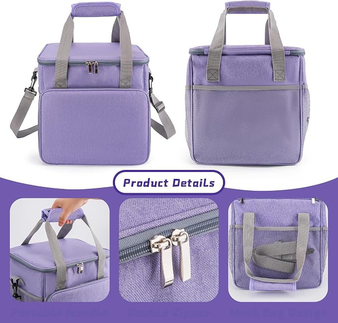 SMYV Pet Grooming Bag for Dog Grooming Supplies, Dog Tote Travel Bag for Pets Grooming Tools Kit Accessories - Light Purple - Image 4