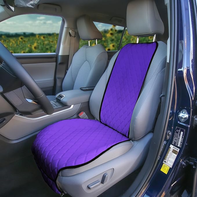 FH Group Car Seat Cushion – Neosupreme Single Front Seat Cover with Front Pockets, Airbag Compatible, Universal Fit Car Seat Cushion for Driver or Passenger Seat, SUV, Truck, Sedan & Van – Purple - Image 8