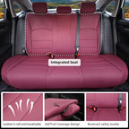 Lolcar Custom Fit Civic Seat Cover Full Set for Honda Civic (Sedan 2022 2023 2024 Touring)&(Sedan 2025-2026 Sport Touring),5-Seats Full Set,Leather Seat Protector (Burgundy) - Image 3