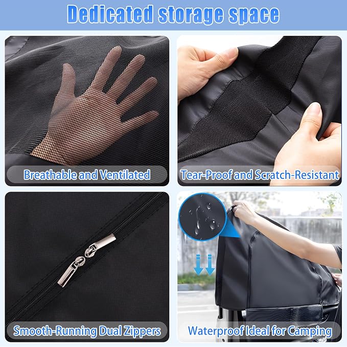 ZATOOTO Car Window Shades for Ford F-150 2021-2024 Car Window Covers Blackout | Double-Layer with Zipper | Airflow and Privacy F-150 Window Screen with Storage Bag for Camping Napping Traveling - Image 6
