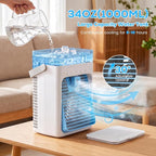 Portable Air Conditioners, Personal Evaporative Air Cooler with 1000ML Water Tank, 3 Speeds & 2 Mist Modes, Portable AC Fan for Car, Caravan, Kitchen, Office Desk - Image 5