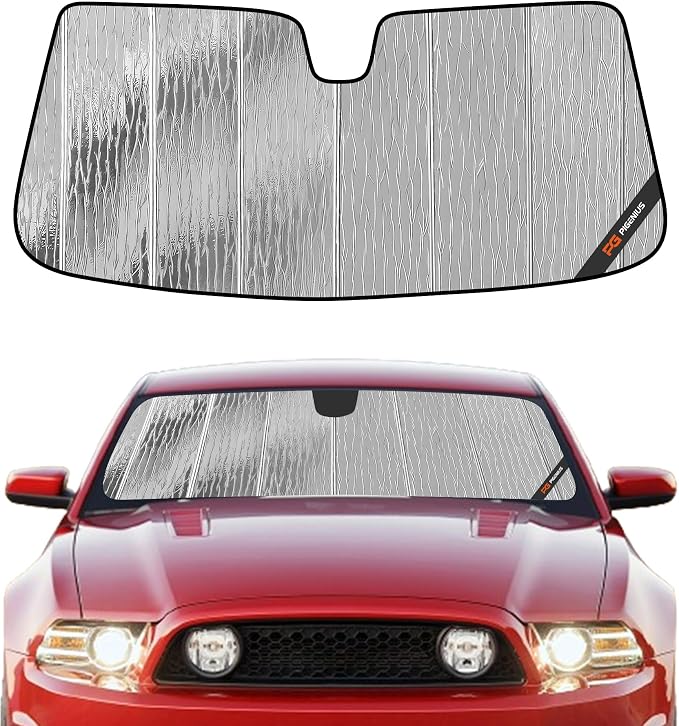 Pigenius Windshield Sun Shade for Ford Mustang 2013-2014, Custom Fit Front Window Sunshade - AstraGuard by Pigenius