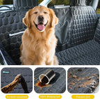 Meginc Dog Seat Covers for Tesla Model Y,Dog Hammock for Tesla with Side Flaps, 100% Waterproof Tesla Model Y Dog Accessories with Mesh Window & Headrest Protector Easy Clean up Pet Car Seat Cover - Image 5