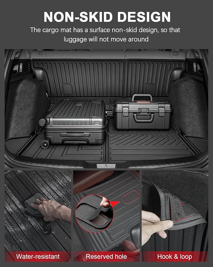 Floor Mats Fit for 2017-2022 Honda CRV(Not for Hybrid or Touring) | Custom Fit All Weather TPE Rubber Honda CR-V Accessories Floor Liners Cargo Liner Back Seat Cover Protector Full Sets - Image 6