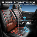 Fit Elantra Seat Covers Custom Fit for Hyundai Elantra 2017-2026, RedTrim | Full Set, Premium Leather Full Coverage Protectors, Waterproof, Breathable, Scratch Resistant, Easy Wipe, Airbag Compatible - Image 5