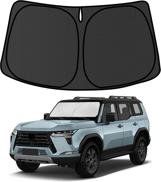 GX550 Windshield Sun Shade for GX550 2024-2025 Blocks UV Rays Accessories,1:1 Custom Foldable Thickened Wear-Resistant Front Window Sunshade Visor,Keeps Your Car Cooler by Achaltiza