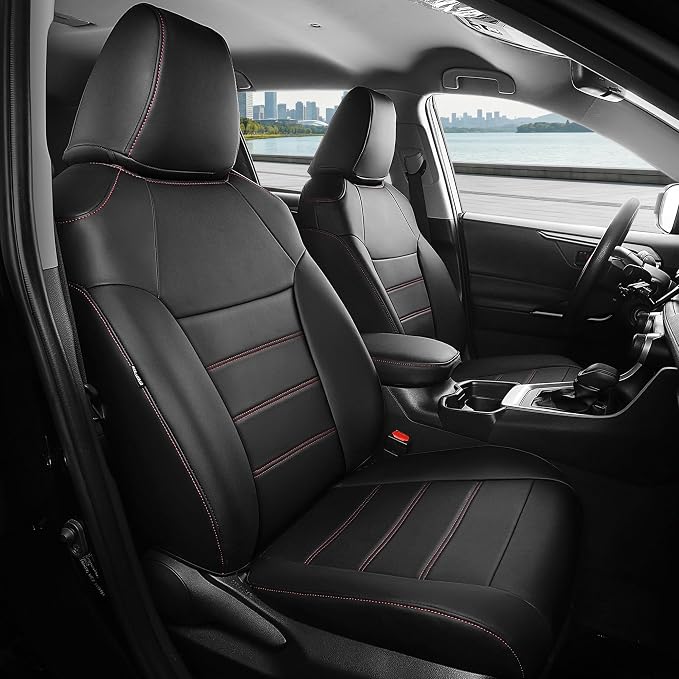 FREESOO Custom Leather Seat Covers for Toyota Corolla L LE 2020-2022 | Sedan, Full Set, Waterproof, Airbag Compatible, Scratch-resistant, Anti-slip, Protector Cushion, Durable Material, Easy-clean by FREESOO