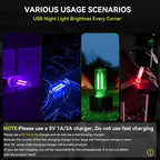 4 PCS USB Night Light Bulb,Touch Dimmable Retro Car Interior Ambient Light | Portable Glass Bottle Design Chubby Glow Light for Car, Truck, Bedroom, 4 Colors Red Blue Green Purple - Image 4